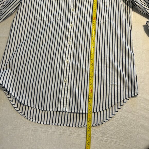 Women's LAUREN Relaxed Fit Cotton Roll Tab Sleeve Shirt - Picture 2 of 12